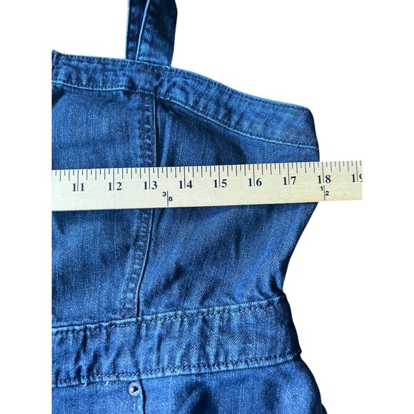 Universal Thread Womens Blue Denim Button-Front Pinafore Dress Size 12 - Picture 11 of 14